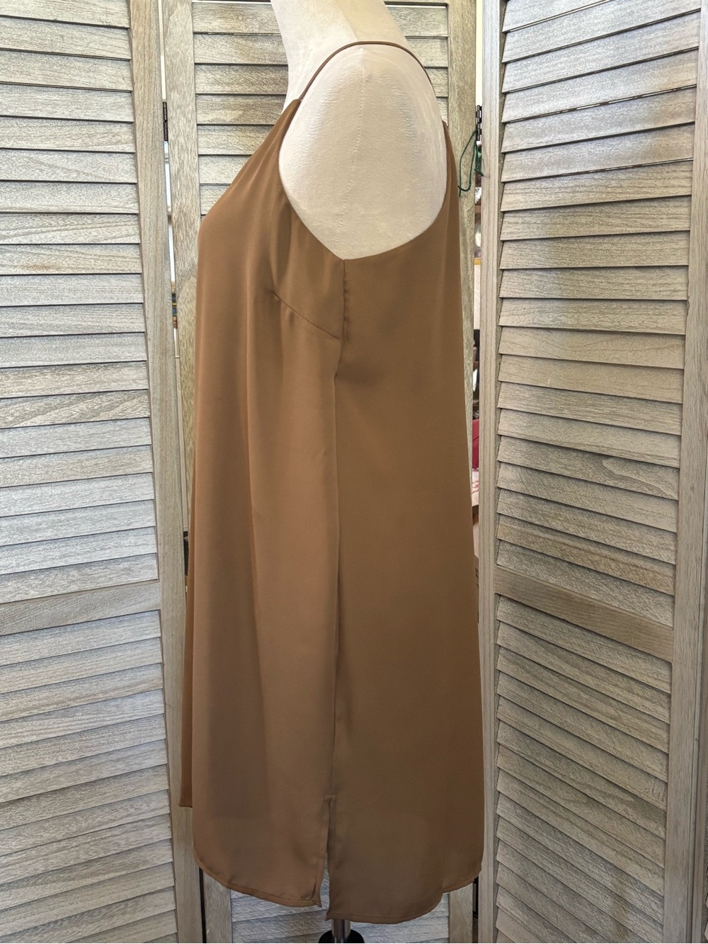 Meraki Nude Taupe Silky VNeck Cami Tank Top SZ XL Fairycore Coquette Plus Size - Picture 6 of 16